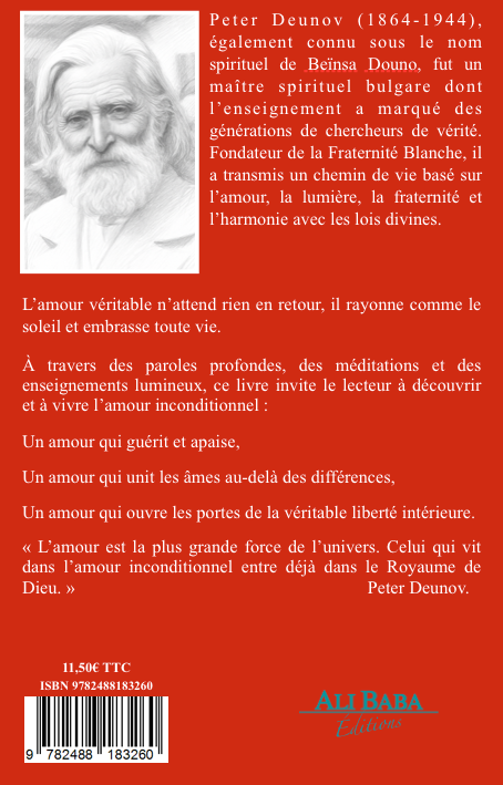 Quatrième de couverture de L’Amour inconditionnel, Ali Baba Éditions