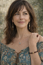 Bracelet Grenat acier inoxydable doré