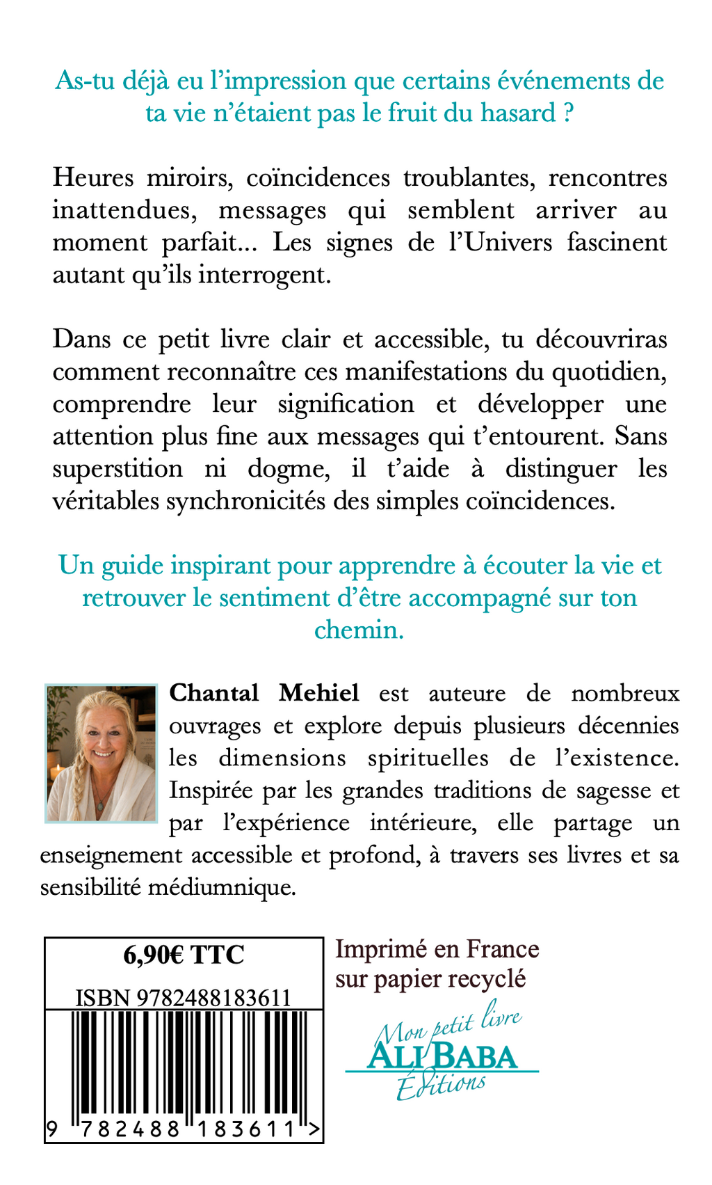 Quatrième de couverture de Comment reconnaître les Signes de l’Univers ? de Chantal Mehiel