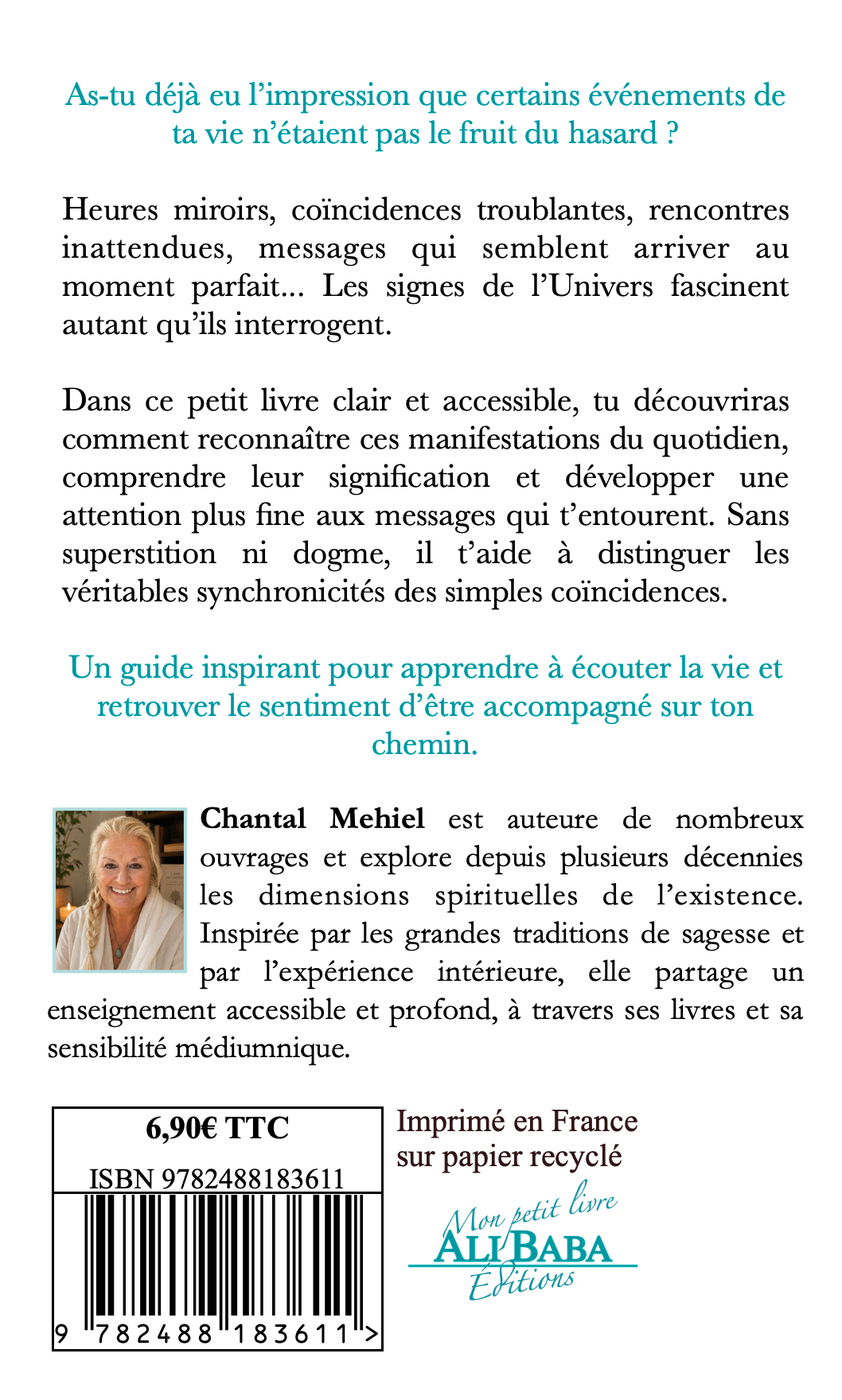 Quatrième de couverture de Comment reconnaître les Signes de l’Univers ? de Chantal Mehiel