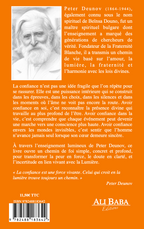 La Confiance d’après les enseignements de Peter Deunov - quatrième de couverture