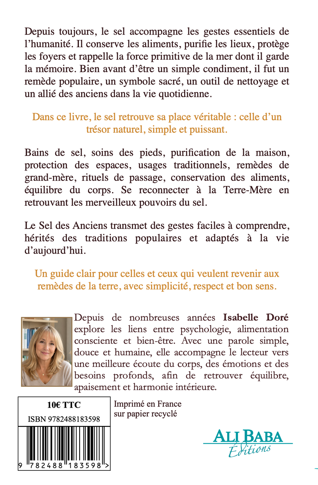 Le Sel des Anciens d’Isabelle Doré - quatrième de couverture