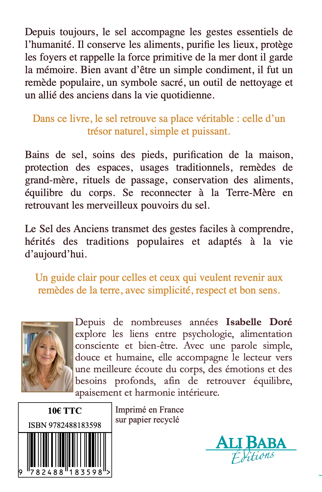 Le Sel des Anciens d’Isabelle Doré - quatrième de couverture