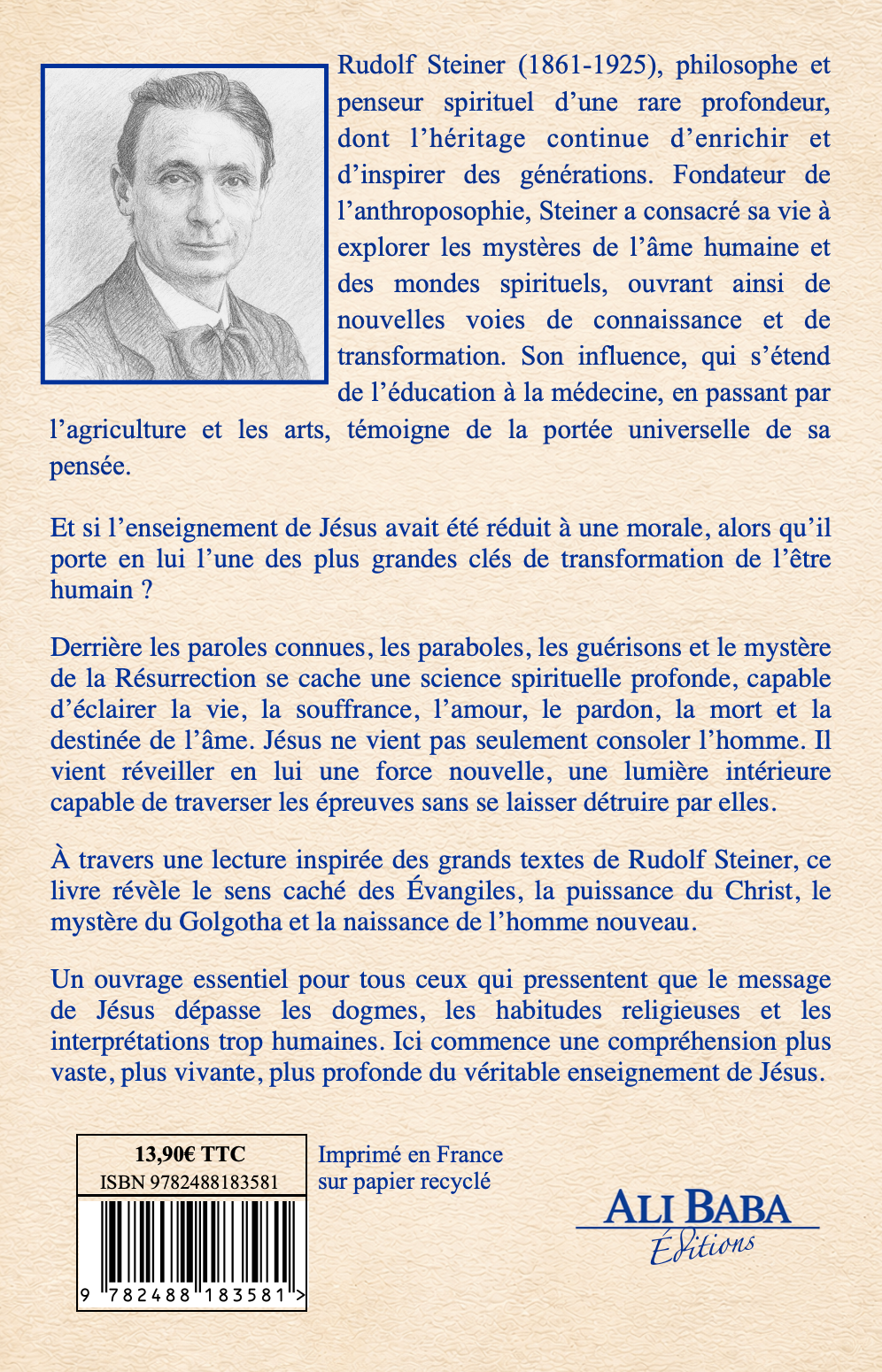 Le véritable enseignement de Jésus de Rudolf Steiner - quatrième de couverture