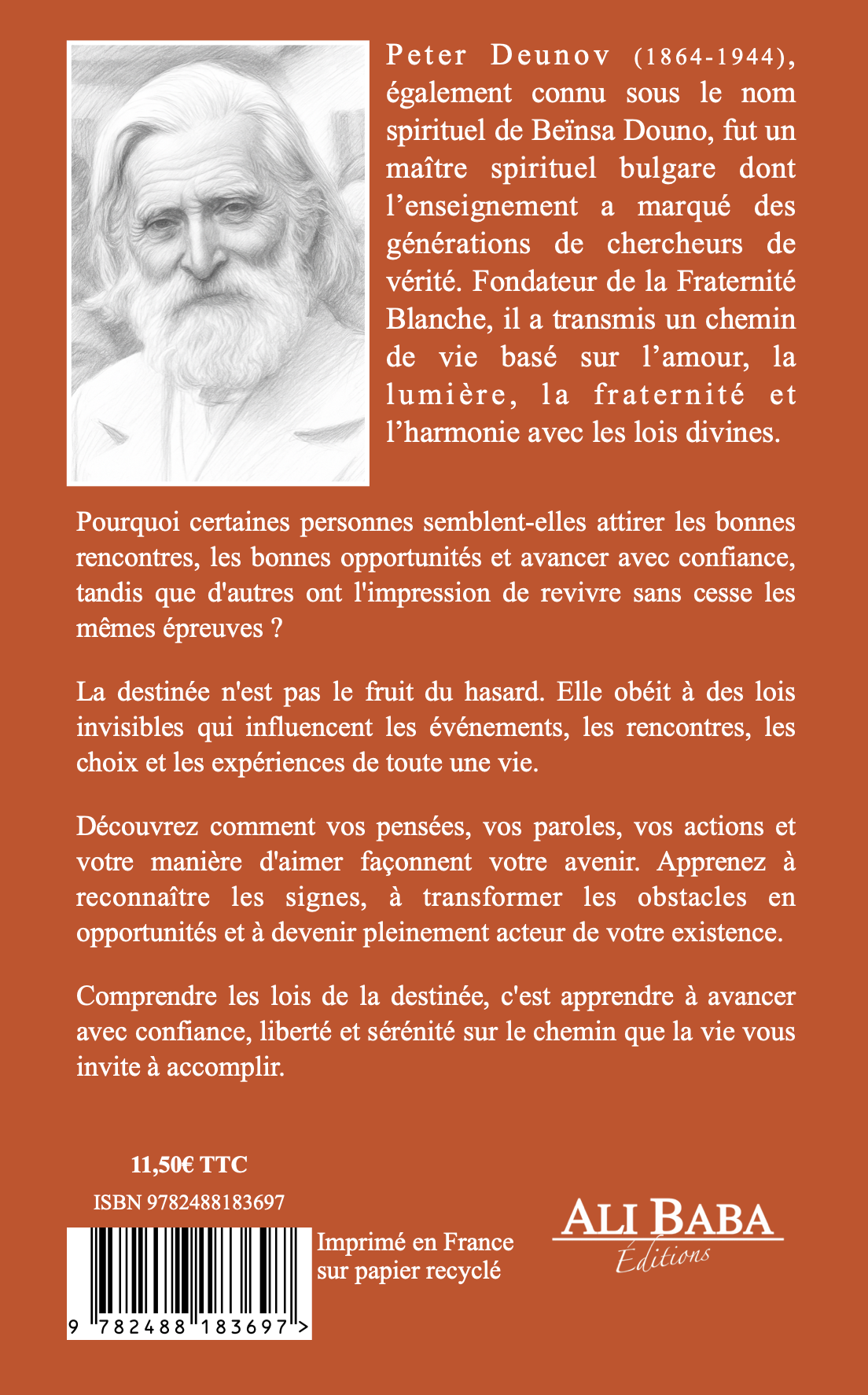 Quatrième de couverture des Lois de la Destinée d’après les enseignements de Peter Deunov
