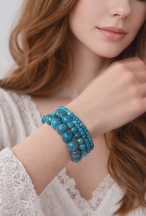 Bracelet Apatite bleue